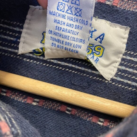 VTG Alaska Wilderness Flannel Shirt Mens XXL Striped Button Long Sleeve 90s Y2K - Picture 6 of 12